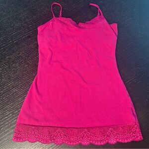 Express Fuchsia Lace Cami